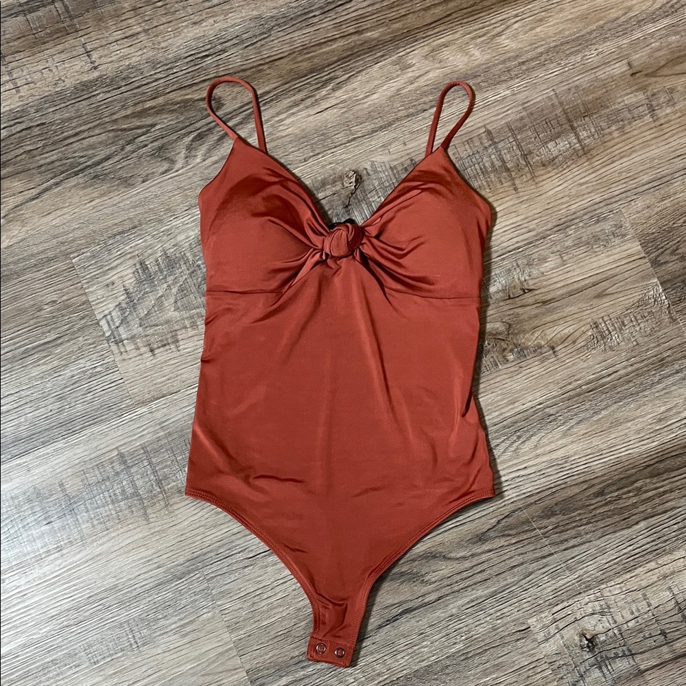 Women’s Rust colored thong bodysuit